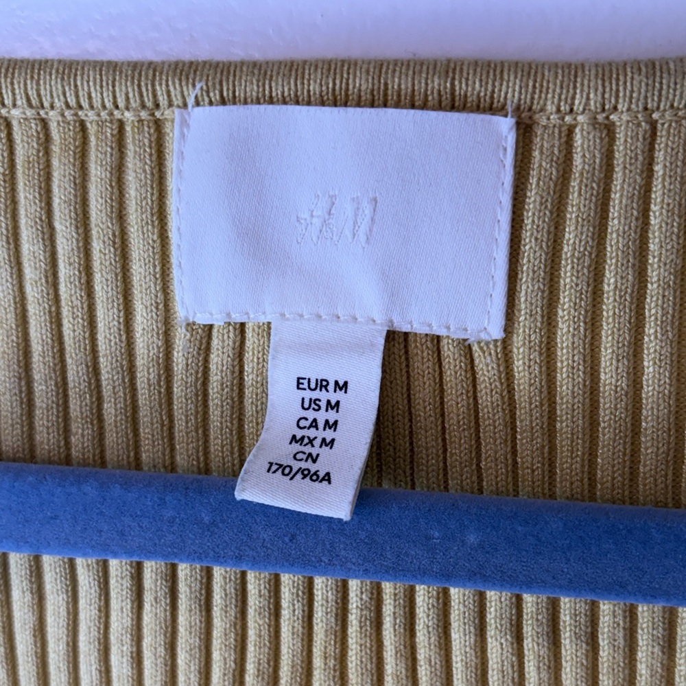H&M Yellow Ribbed Tank Top - Picture 2 of 3